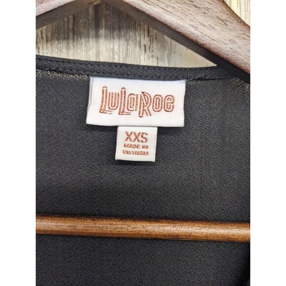 Lularoe Maxi Wrap Dress XXS Black Gold Pleated Witchy Whimsigoth Dark Romantic - Picture 3 of 9